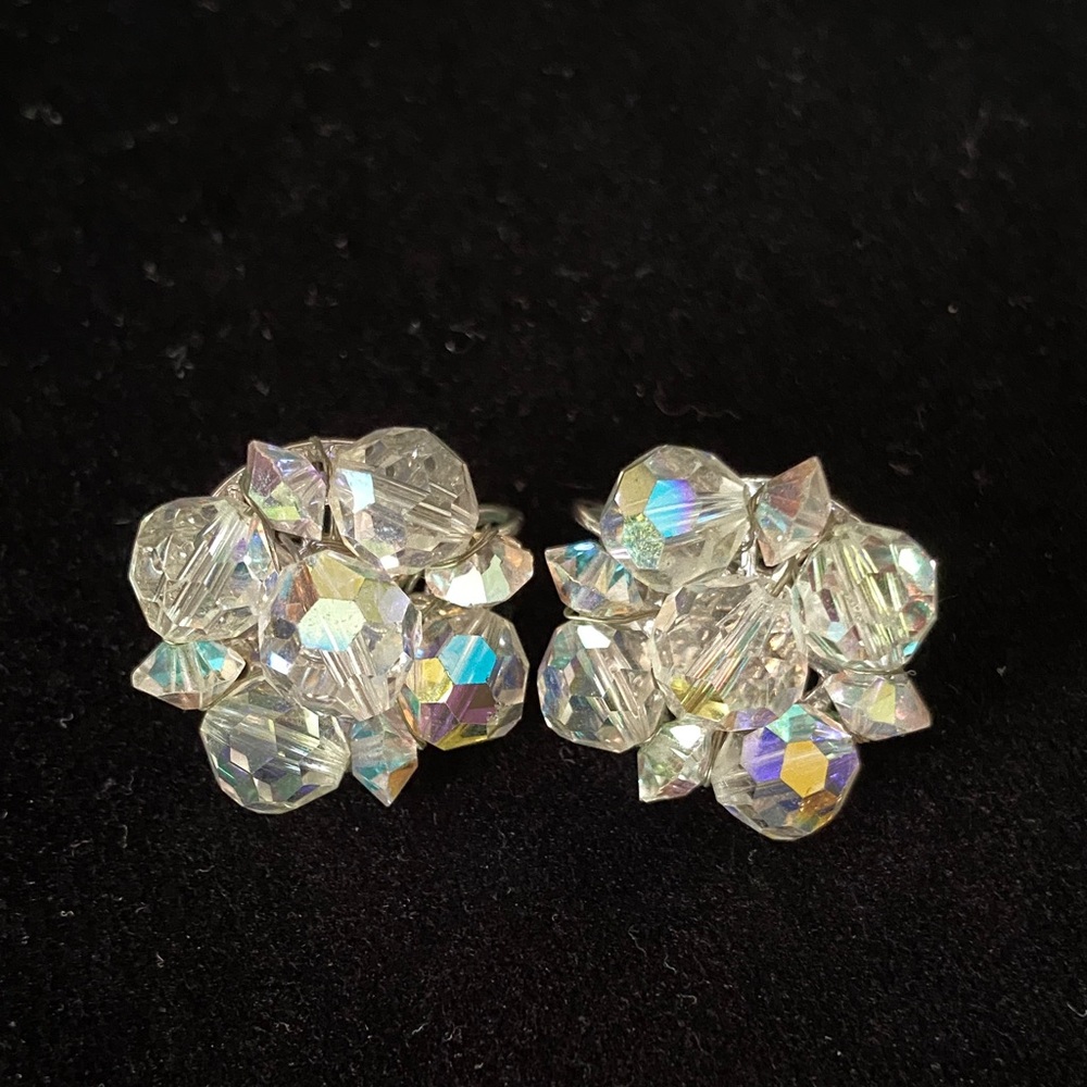Coro Iridescent Crystal Earrings